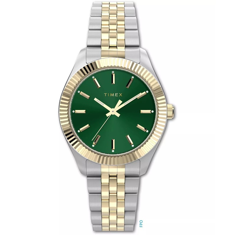 Timex Legacy 36mm Two-tone Case and Bracelet with Green Dial TW2W87400