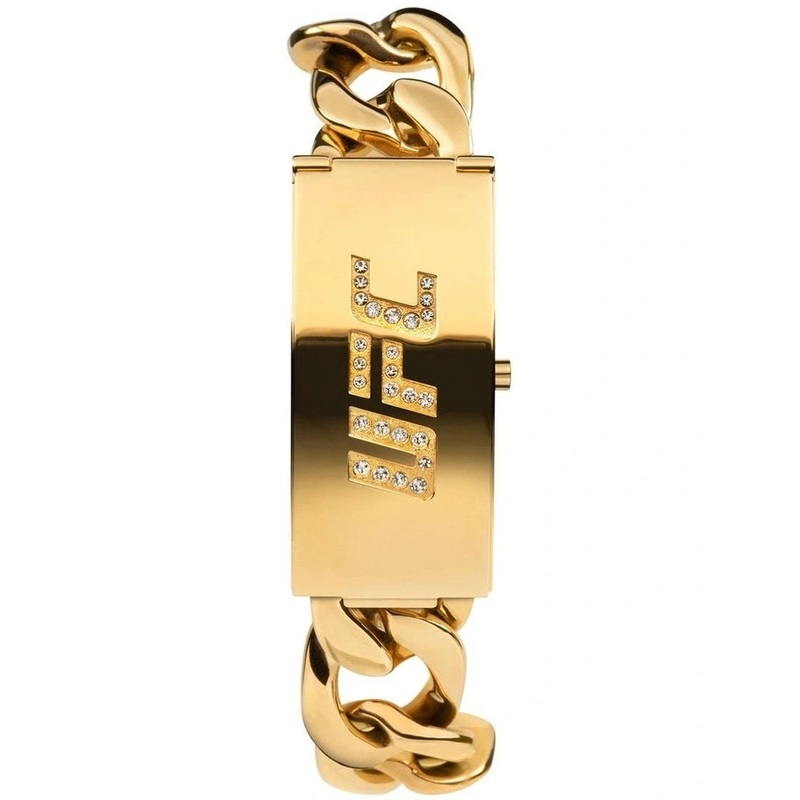 Timex UFC Stainless Gold Steel Bracelet Rectangle Dial Analogue Watch TW2V55500