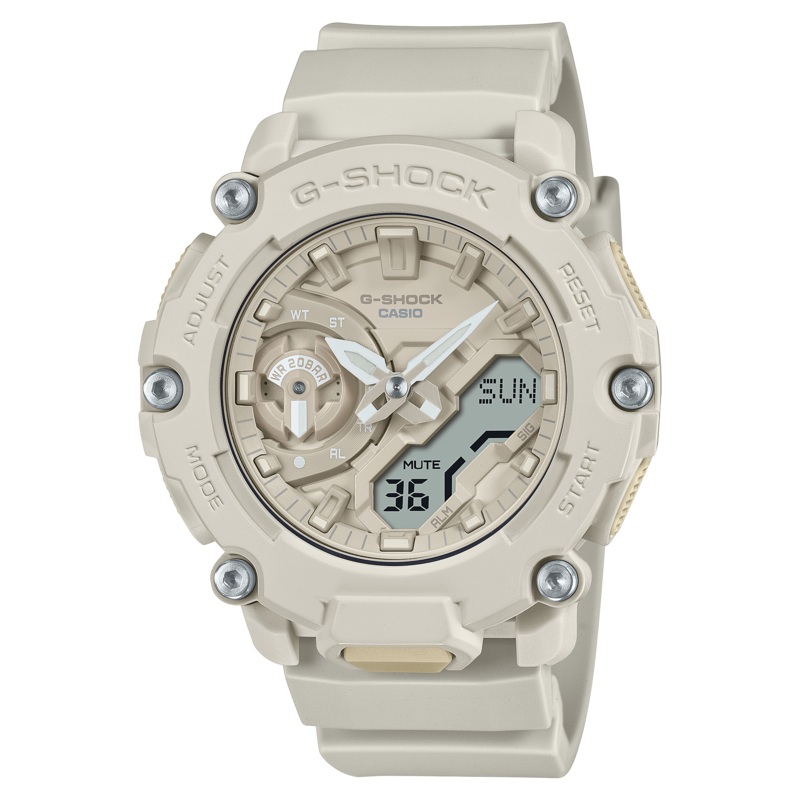 G-Shock Analog Digital Cream Resin Band Watch GA2200NC-7A