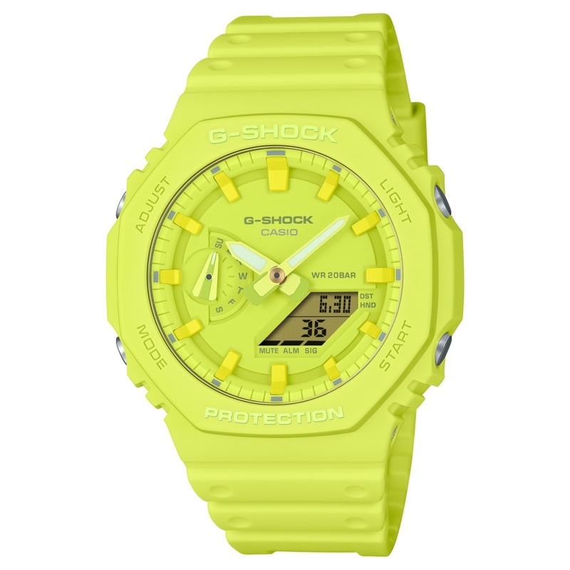 G-Shock Analog Digital DUO Gradation Yellow Resin Band Watch GA2100-9A9