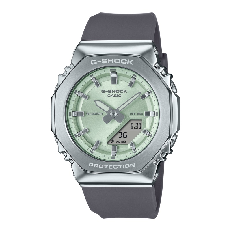 G-Shock Analog Digital Green Dial Grey Resin Band Watch GMS2110-3A