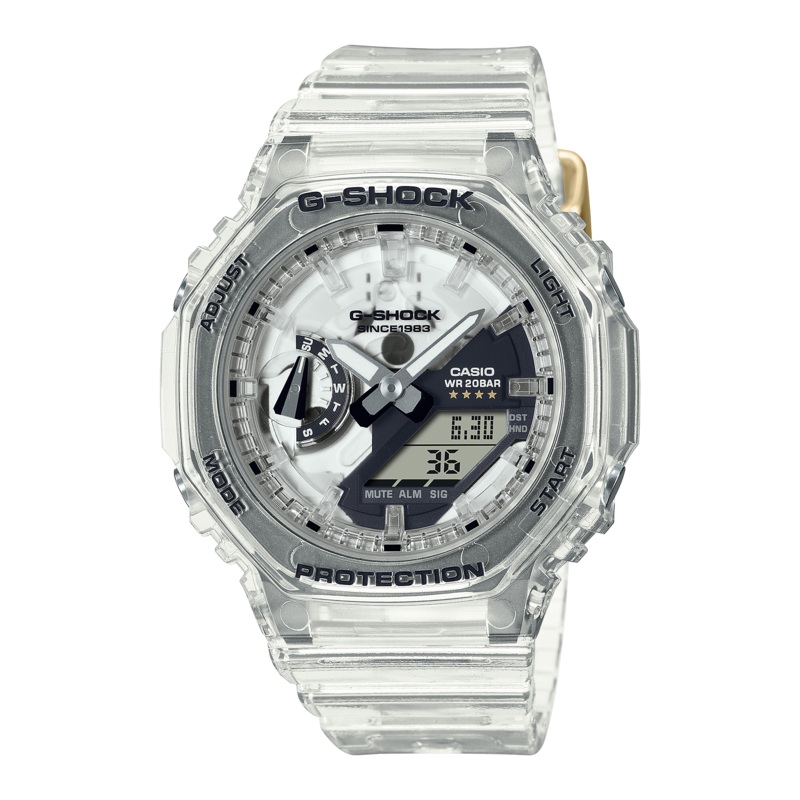 G-Shock Analog Digital Transparent Resin Band Watch GMAS2140RX-7A