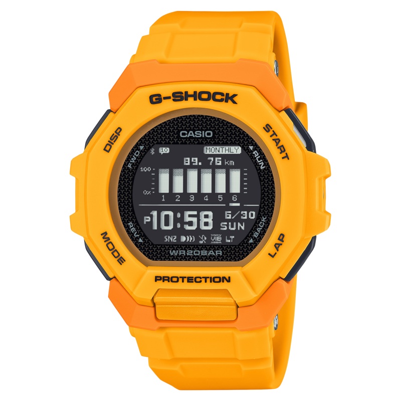G-Shock G-Squad Yellow Resin Band Watch GBD300-9D