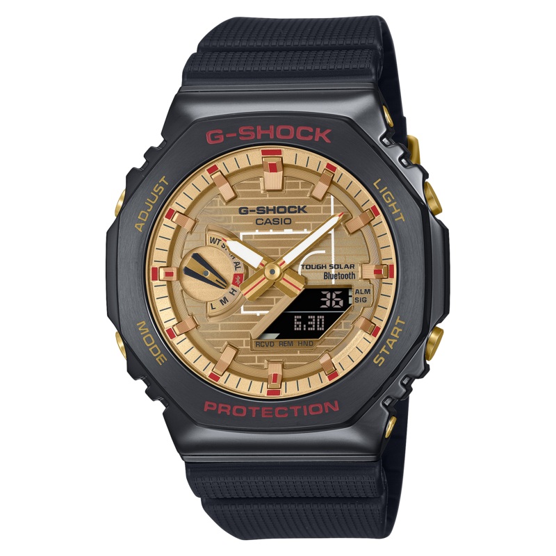 G-Shock G-Steel 2100 Series Gold Dial Black Resin Band Watch GBM2100RH-1A