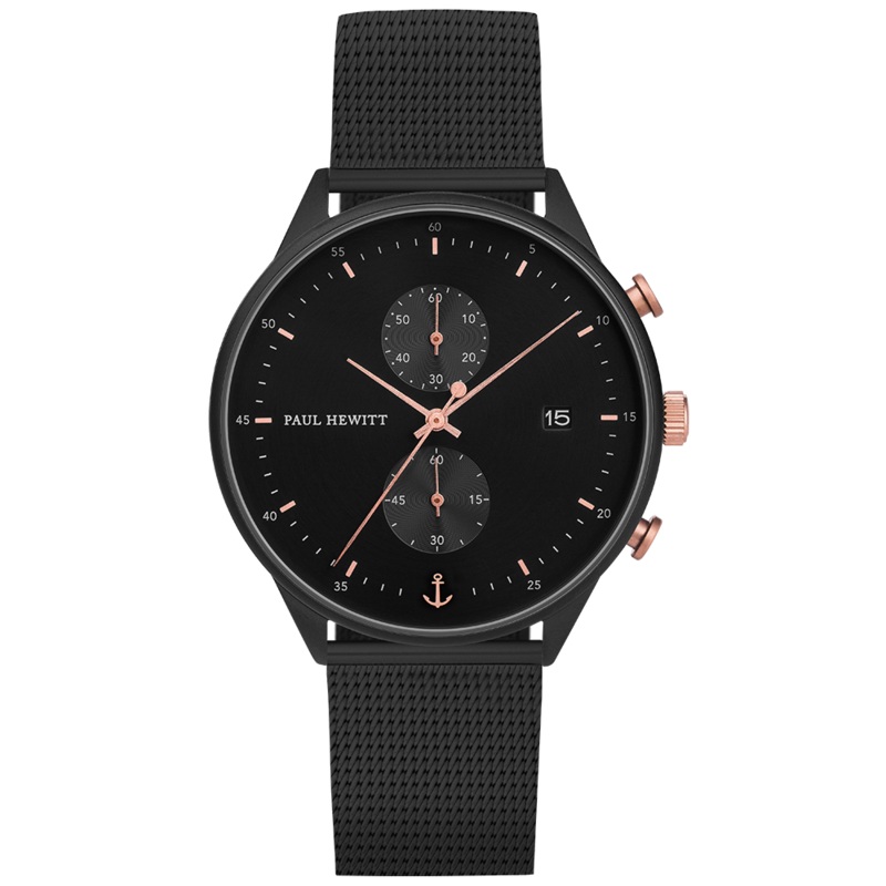 Paul Hewitt Black Sunray Mesh Watch