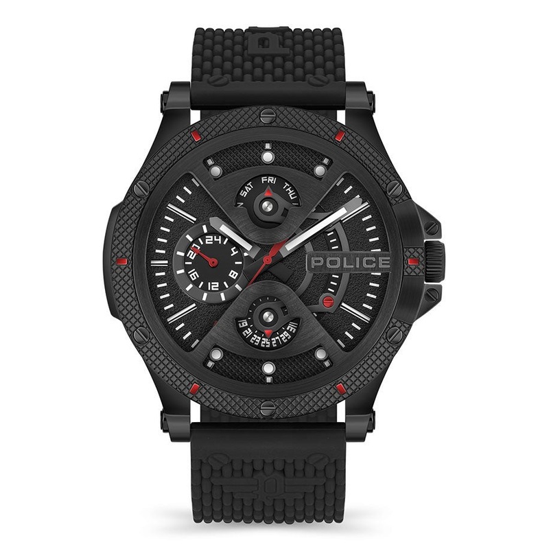 Police Surigao Black Silicon Strap Watch PEWJQ2110551