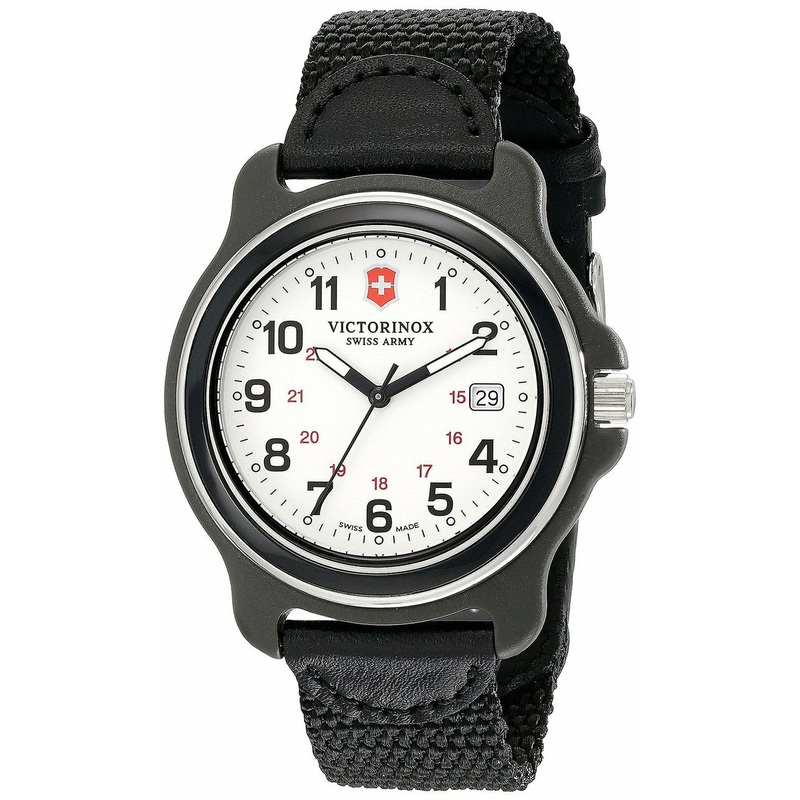 Victorinox Mens 249086 Original Xl Analog Display Swiss Quartz Black Watch