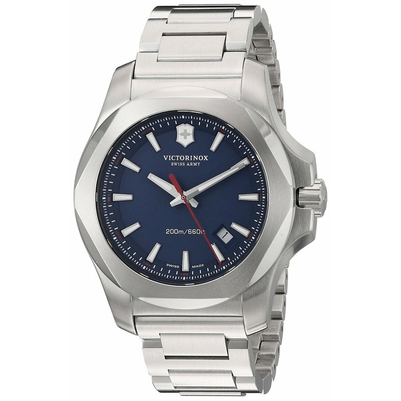 Victorinox Mens 'I.N.O.X.' Swiss Quartz Stainless Steel Casual Watch (Model: 241724.1)