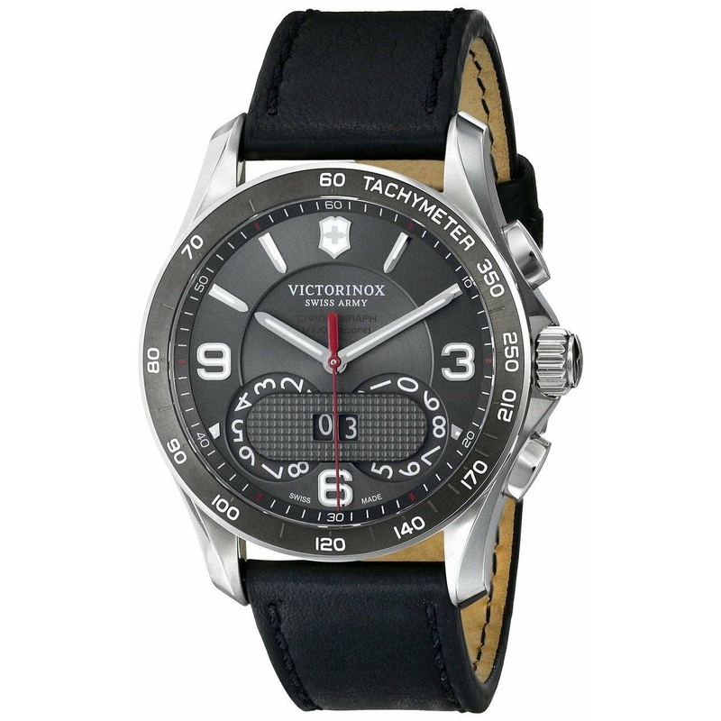 Victorinox Swiss Army Chrono Leather Strap Mens Watch