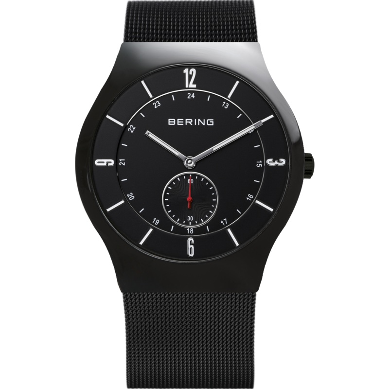 Bering Classic Brushed Black Mesh Watch