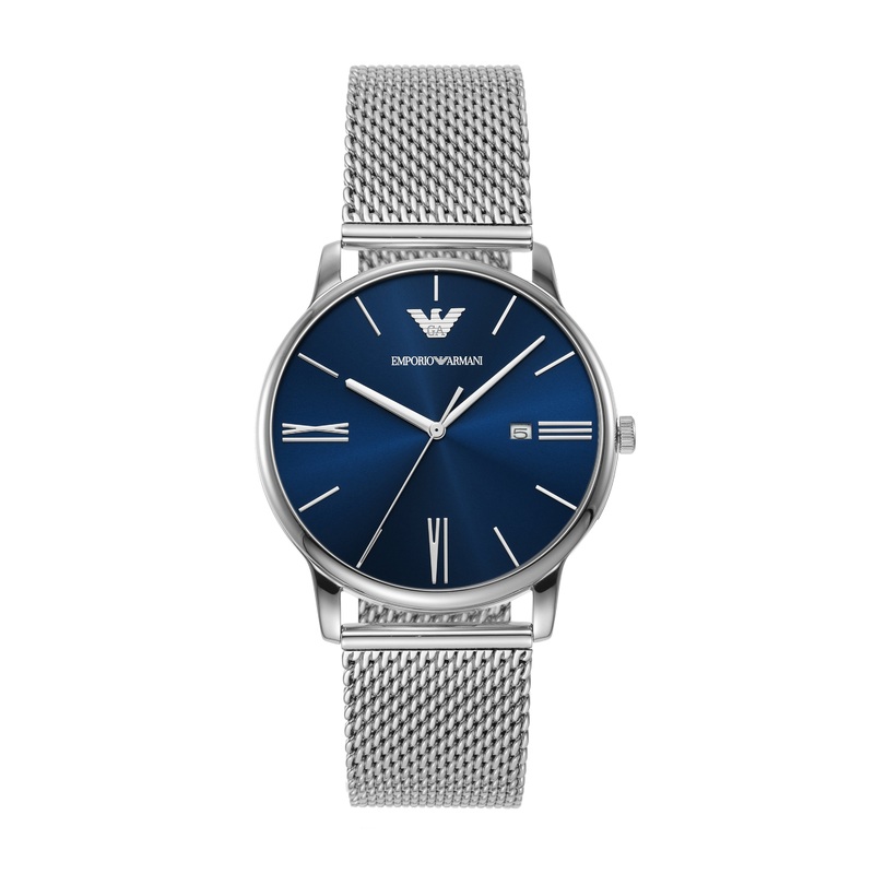 Emporio Armani Blue Sunray Dial Stainless Steel Men's Watch AR11571