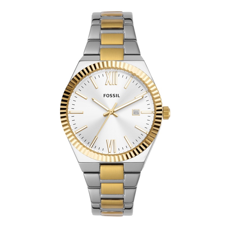 Fossil Two-Tone Stainless Steel Fossil Scarlette Watch with Date Display