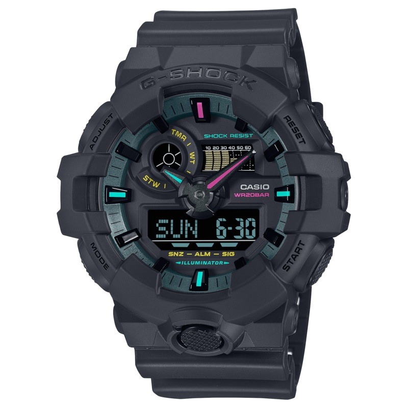 G-Shock Analog Digital Black Resin Band Watch GA700MF-1A