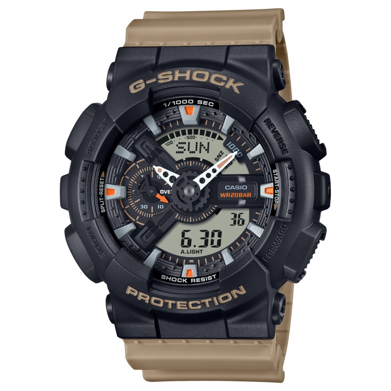 G-Shock Analog Digital Brown Resin Band Watch GA110TU-1A5