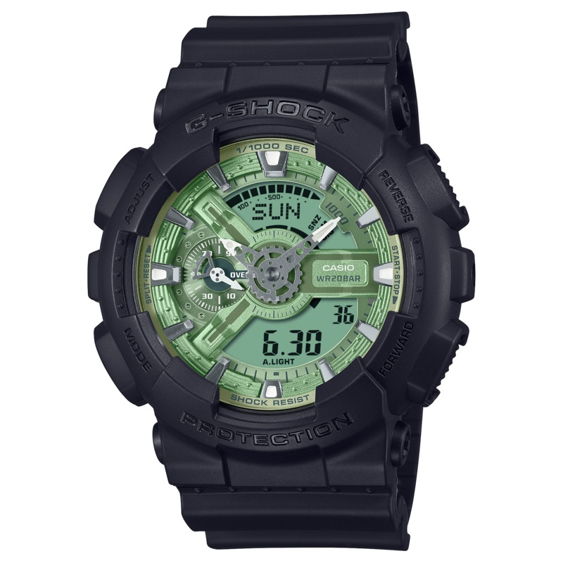 G-Shock Analog Digital DUO Rugged Black Resin Band Watch GA110CD-1A3