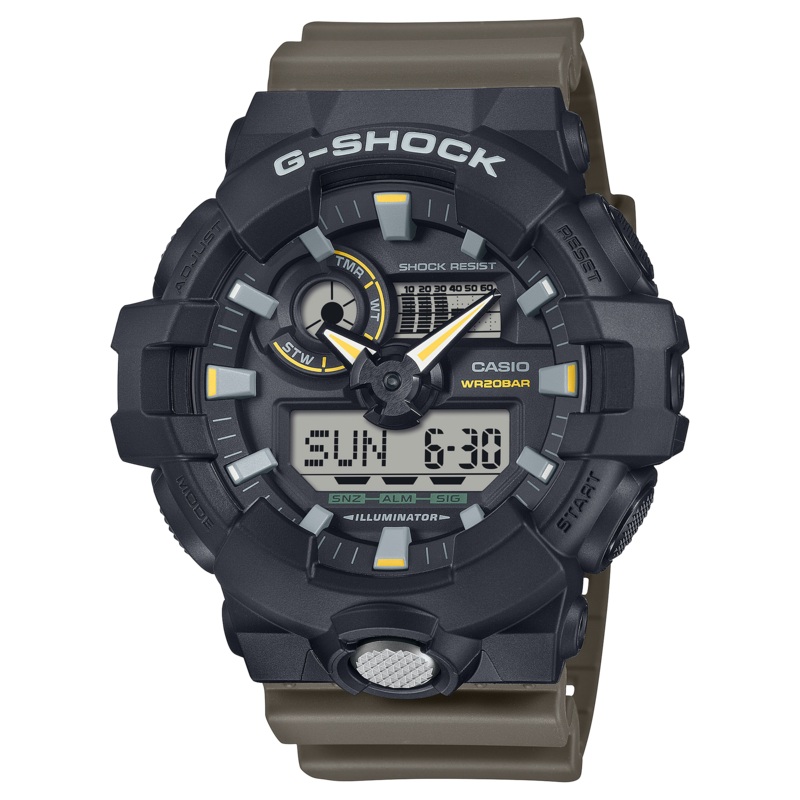 G-Shock Analog Digital Green Resin Band Watch GA710TU-1A3