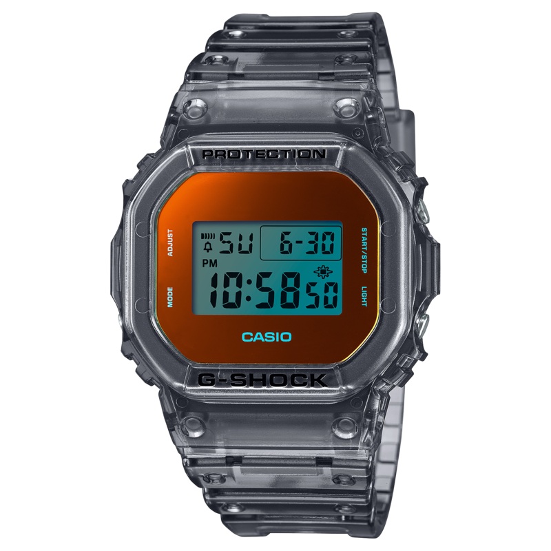 G-Shock Analog Digital Transparent Resin Band Watch DW5600TLS-8D