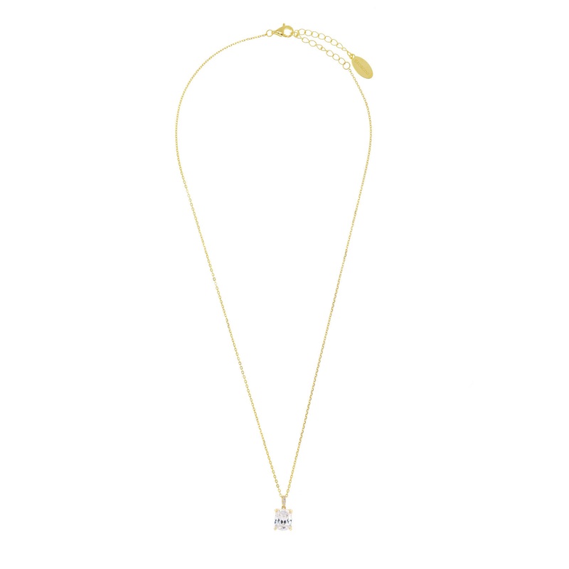 SYDNEY SOIRE  ELAINE CUSHION CUT PENDANT GOLD