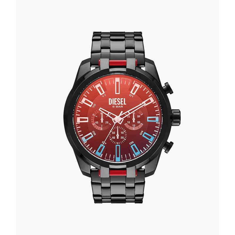 Diesel Split Chronograph Black-Tone Stainless Steel Watch DZ4589