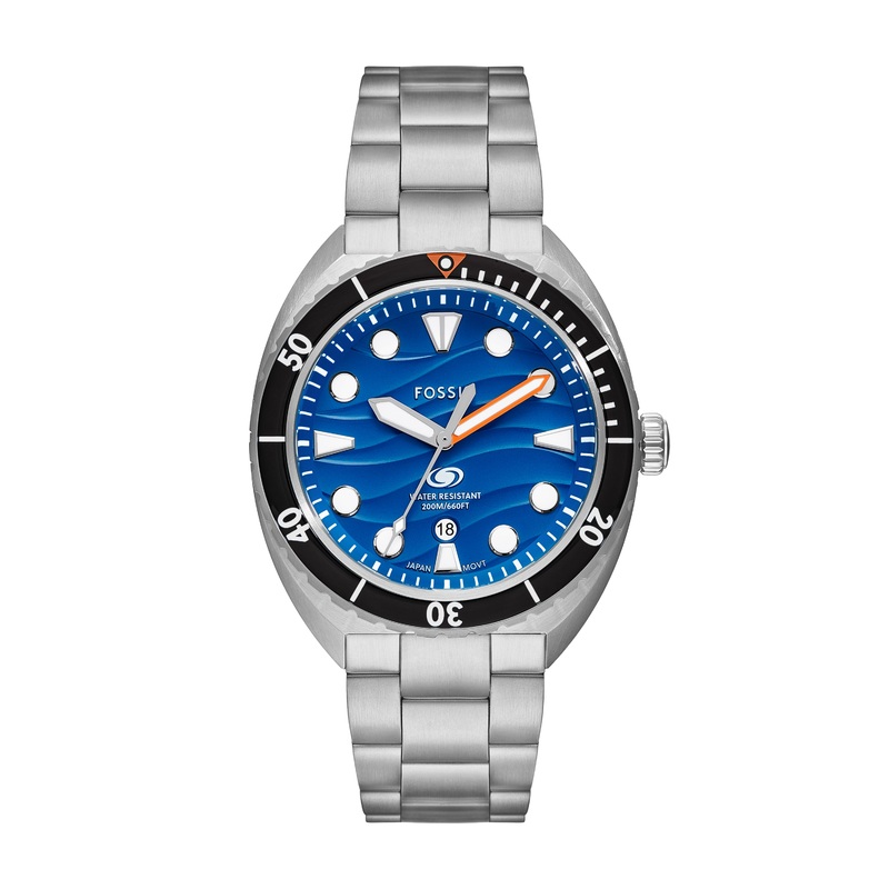 Fossil Stylish and Functional Fossil Breaker Stainless Steel Date Watch FS6064