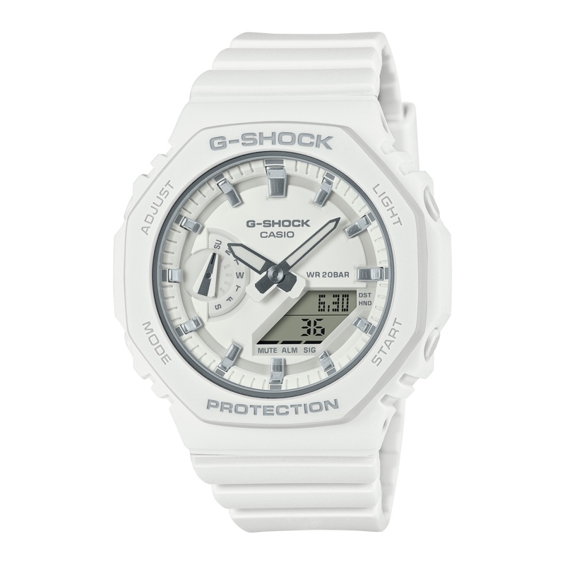 G-Shock Analog Digital DUO 2100 Mid Size White Resin Band Watch GMAS2100-7A