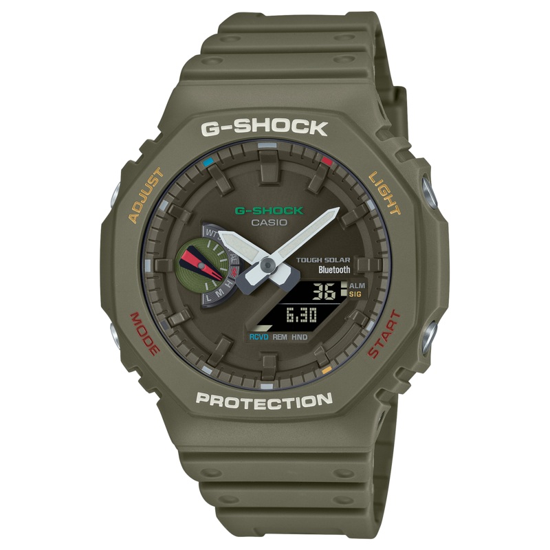 G-Shock Analog Digital DUO Green Resin Band Watch GAB2100FC-3A