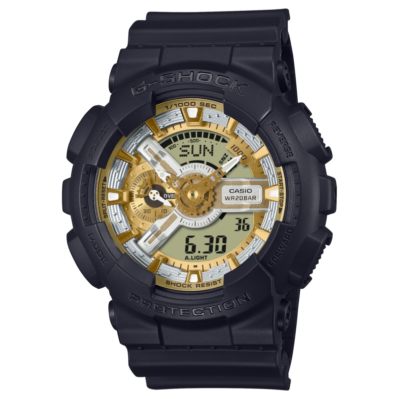 G-Shock Analog Digital DUO Rugged Black Resin Band Watch GA110CD-1A9