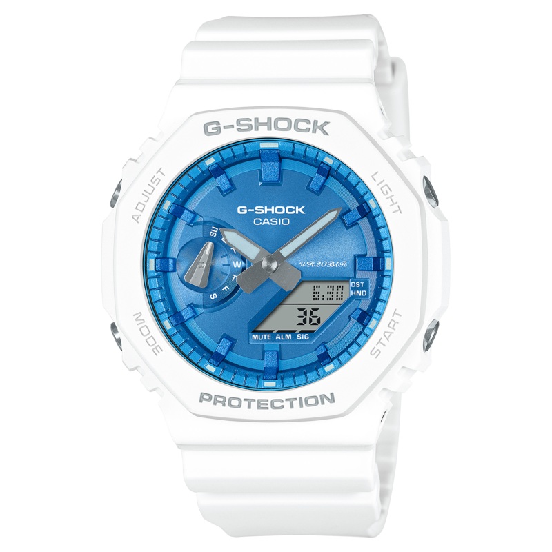 G-Shock Analog Digital White Resin Band Watch GA2100WS-7A