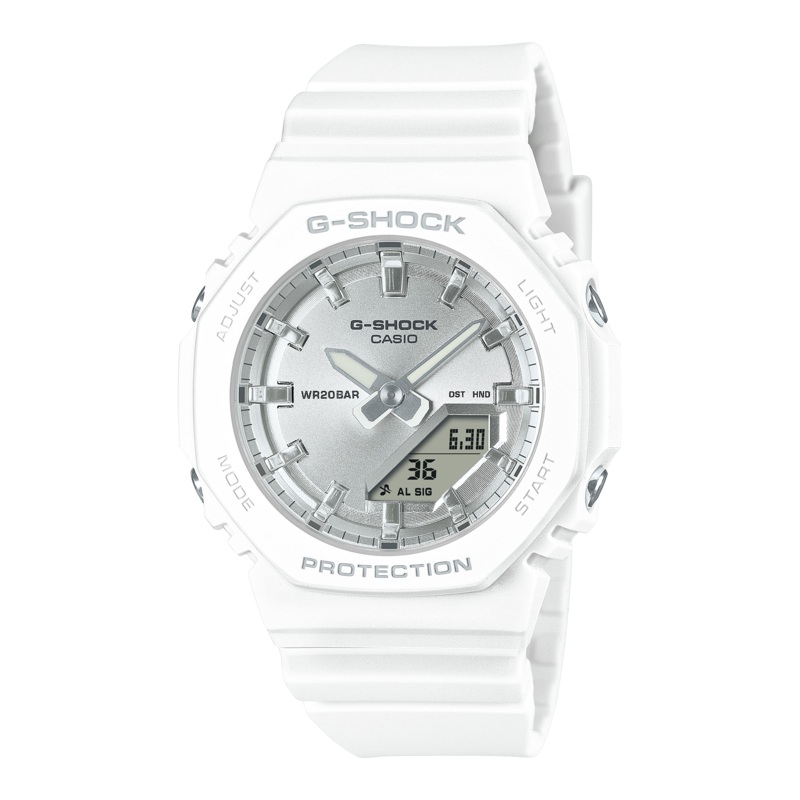 G-Shock Analog Digital White Resin Band Watch GMA-P2100VA-7A