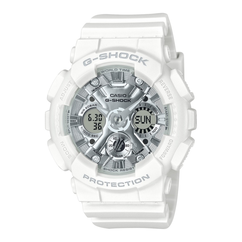 G-Shock Analog Digital White Resin Band Watch GMA-S120VA-7A
