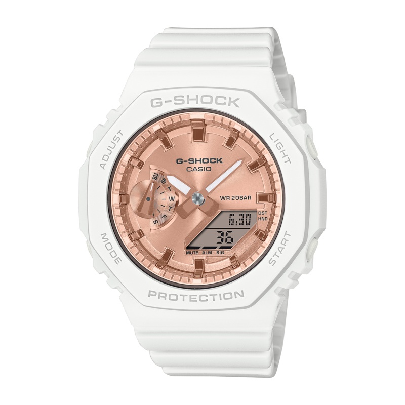 G-Shock Digital Analog Mid DUO White Resin Band Watch GMAS2100MD-7A