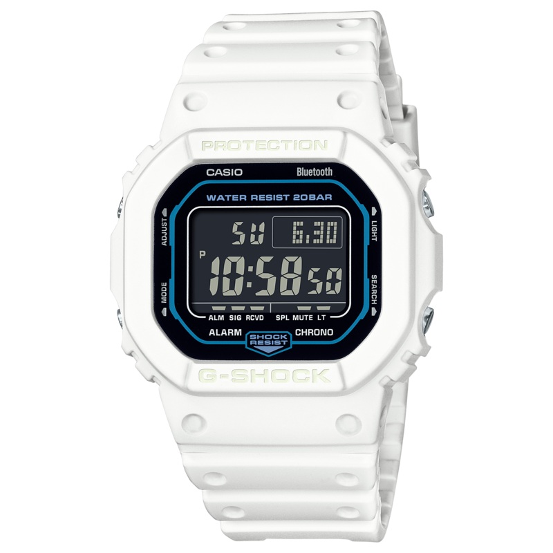 G-Shock Digital Black Dial White Resin Band Watch DWB5600SF-7D