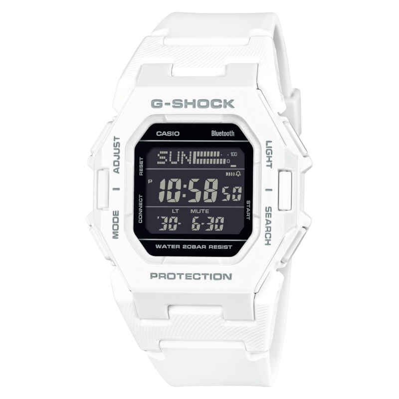 G-Shock Digital White Resin Band Watch GDB500-7D