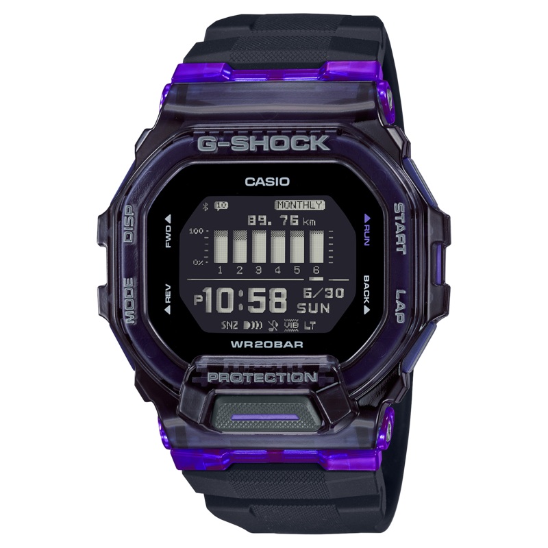 G-Shock Vital Bright Series Black Resin Strap Watch GBD200SM-1A6