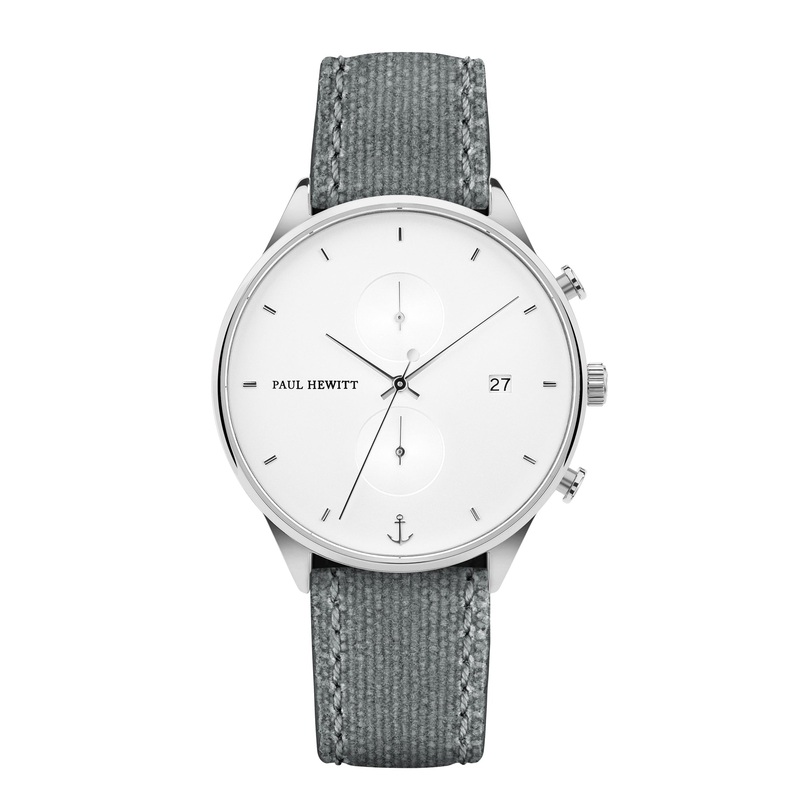 Paul Hewitt Chrono White Sand Grey Canvas Watch