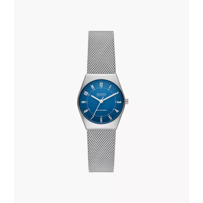 Skagen Lille Grenen Stainless Steel Mesh Solar Watch SKW3080  Eco-Conscious and Elegant