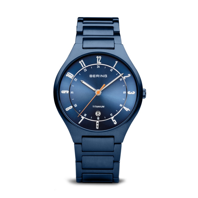Bering Titanium Mat Blue Watch