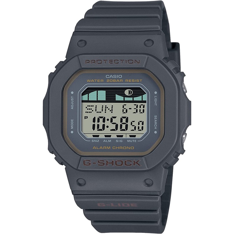G-Shock Retro Surf-Inspired Watch with Black Resin Band GLXS5600-1D