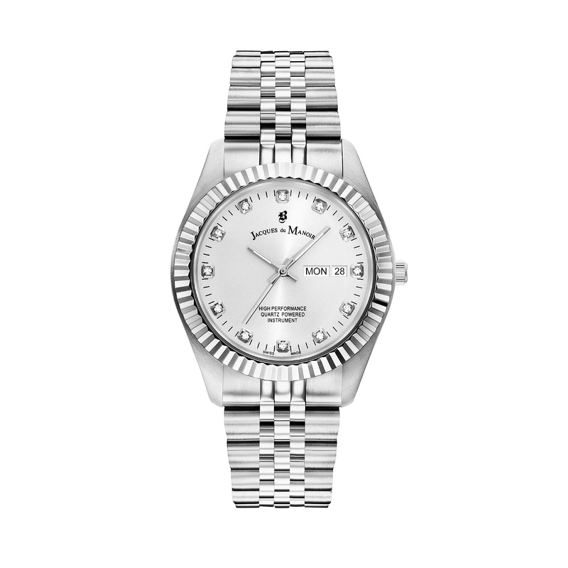 JDM Inspiration Day-Date Stainless Steel White 5 ATM