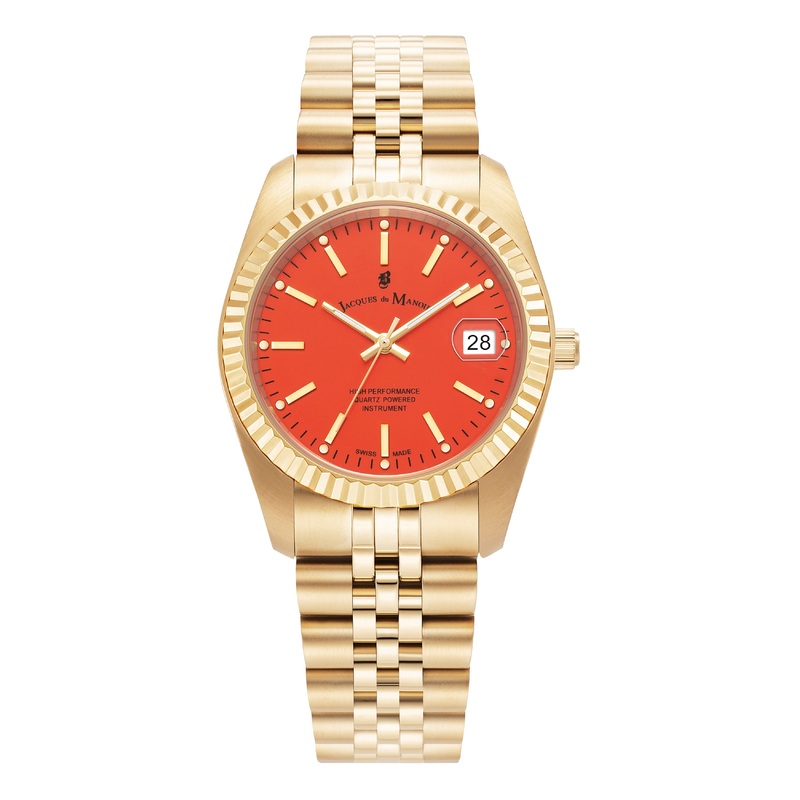 JDM Inspiration Rainbow 36mm Automatic Gold Stainless Steel Strap Watch JWL02902