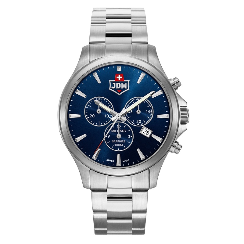 JDM Military Alpha Chrono Blue Watch JDM-WG002-03