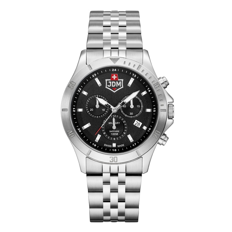 JDM Military Delta Chrono Black Watch JDM-WG009-01
