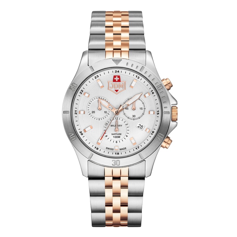 JDM Military Delta Chrono Two Tone Watch JDM-WG009-02