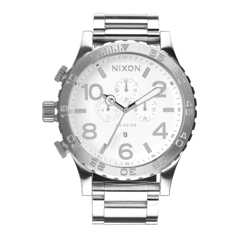 Nixon 51-30 Chrono Stainless Steel White Dial Mens Watch A083-488-00