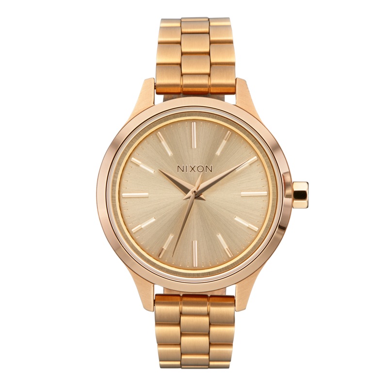 Nixon Optimist Stainless Steel Gold Dial Womens Watch A1342-5087-00