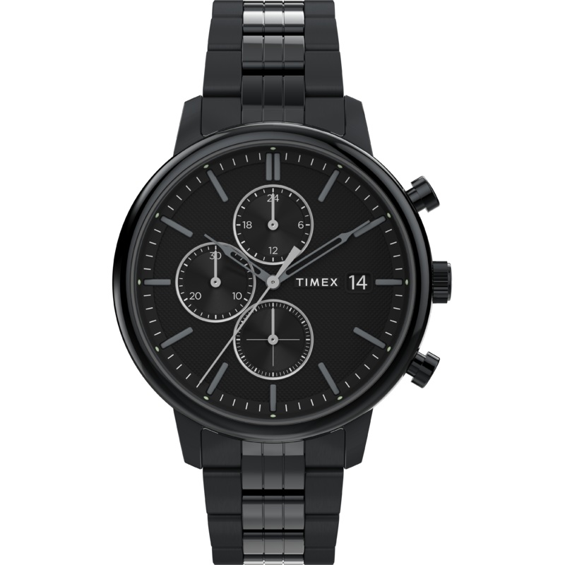 Timex Chicago 45mm Stainless Steel Black Dial Watch TW2W13400
