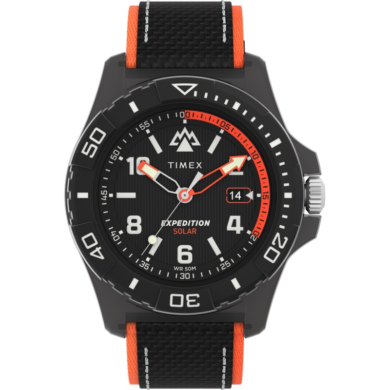 Timex Expedition 46mm Black Dial Fabric Strap Watch TW2V66100