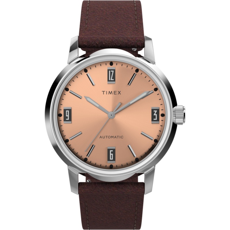 Timex Marlin Automatic 40mm Leather Strap Watch TW2W33800