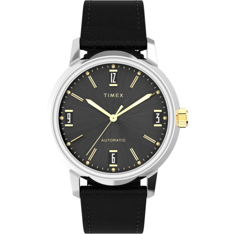 Timex Marlin Automatic 40mm Leather Strap Watch TW2W33900