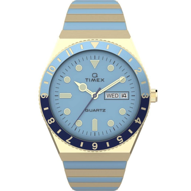 Timex Q 36mm Gold Dial Watch TW2W40900